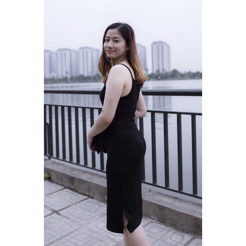 [ẢNH THẬT ] Đầm 2 dây đen - Váy hai dây ôm body quyến rũ | BigBuy360 - bigbuy360.vn