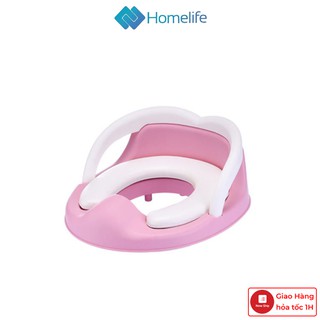 Bệ Thu Nhỏ Bồn Cầu Cho Bé Có Đệm Và Tựa Lưng Bệ Vệ Sinh Cho Bé