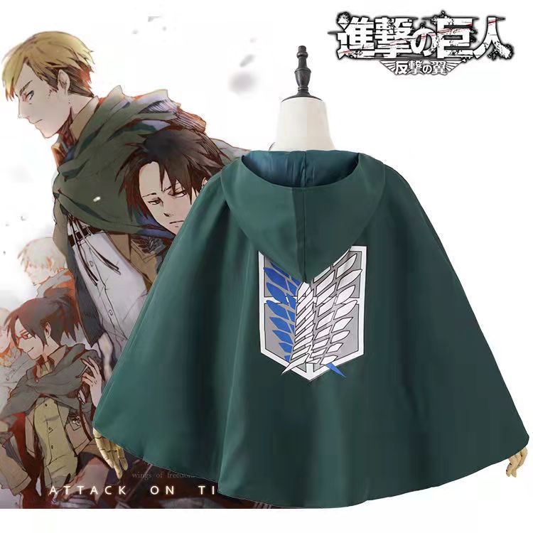 🎃Áo choàng Attack on Titan áo choàng hóa trang đội trinh sát-Đội Trinh Sát Phong Cách Hoạt Hình Attack On Titan Độc Đáo