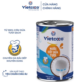 Nước Cốt Dừa  22%Vietcoco 400ml - Đặc Sản Bến Tre