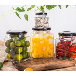 5 lọ thủy tinh vuông 500ml 730ml