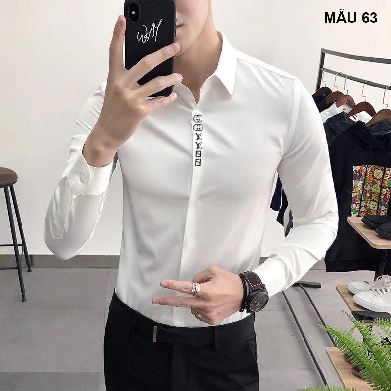 Follow Shop Săn Deal Hot Ngày 11/11 Áo Sơ Mi Nam Màu Trắng In Họa Tiết Thời Trang | BigBuy360 - bigbuy360.vn