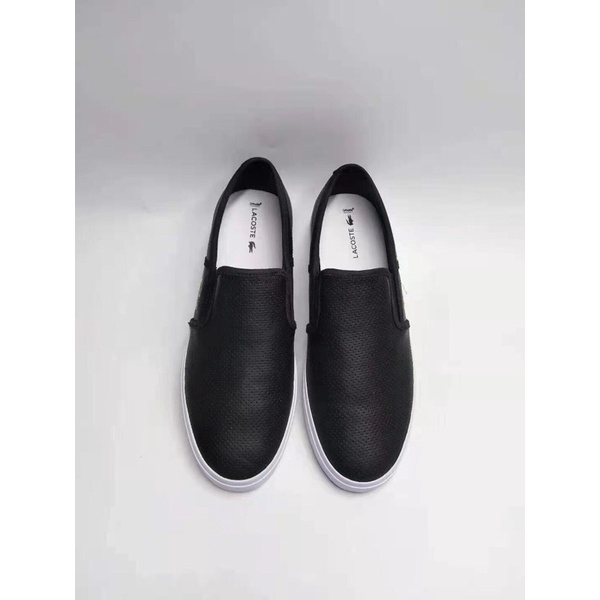 Giày lười da nam cá sấu đục lỗ lacoste