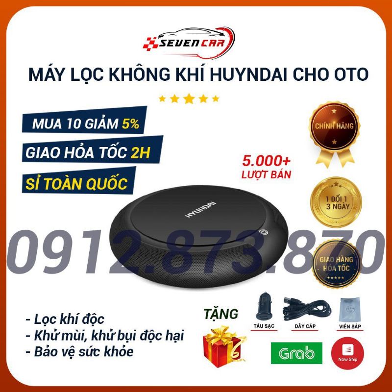 Máy lọc không khí ô tô,máy lọc không khí huyndai mini ion xe hơi cao cấp - SEVEN.CAR
