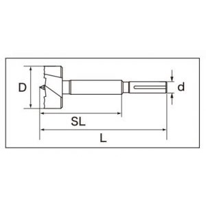 Mũi khoan khoét lỗ Forstner, thương hiệu STAR-M, No.600 Wave Cutter (D=12~51mm) [MADE IN JAPAN]