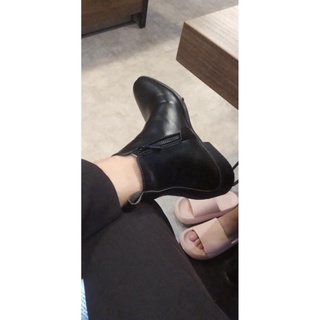 Giầy Zip Boots cổ lửng da bò cao cấp