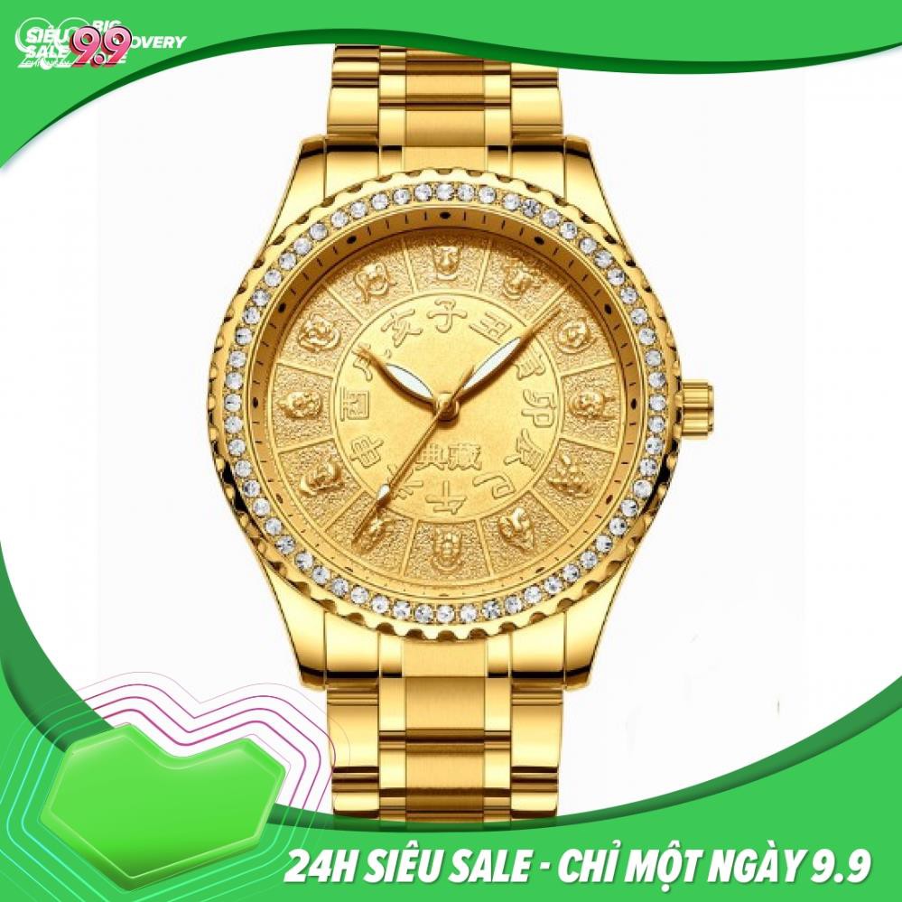 ĐỒNG HỒ NAM 12 CON GIÁP DẠ QUANG GB033 DÂY DEMI THÉP KHÔNG GỈ chất lượng cao