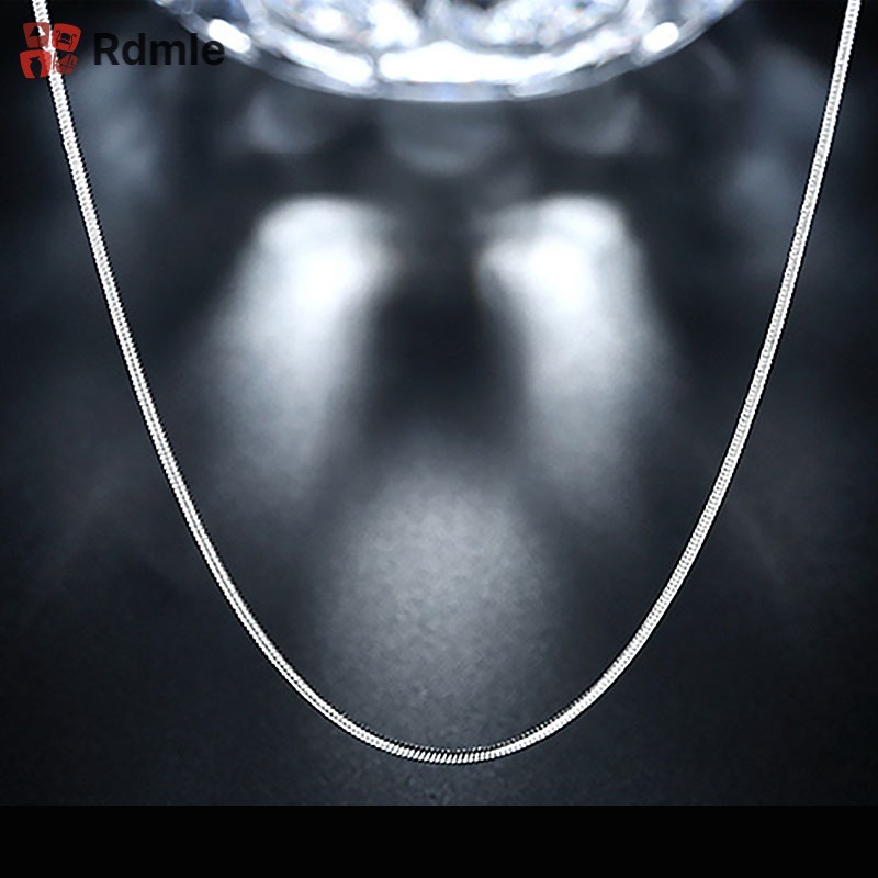 Mới Vòng cổ Bạc 925 Kiểu Da Rắn 1MM Cho Nam Và Nữ
