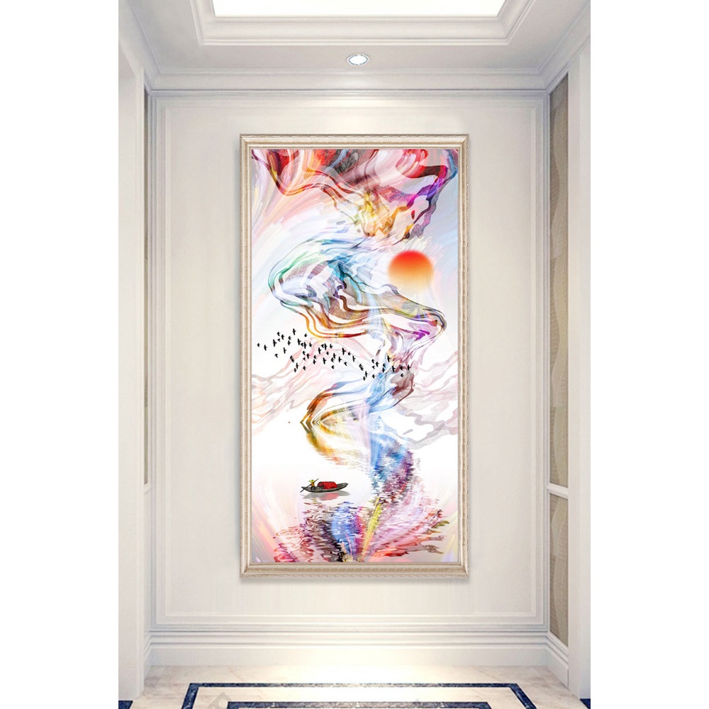 In hình ép gỗ Laminate TRANH HÀNH LANG TRUNG QUỐC - Mẫu 105 (50x75, 60x90, 70x110). In ảnh theo yêu cầu