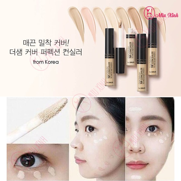 KEM CHE KHUYẾT ĐIỂM THE SAEM Cover perfection tip concealer 1.5