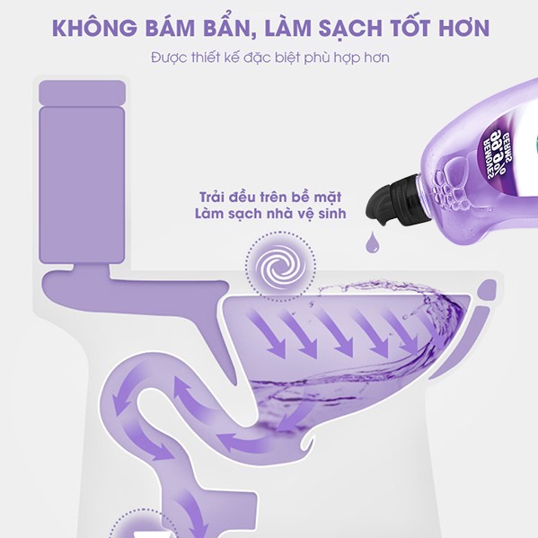 Nước tẩy toilet siêu trắng Earth Choice Úc 750ml thơm hương oải hương, tinh dầu bạch đàn và khoáng biển