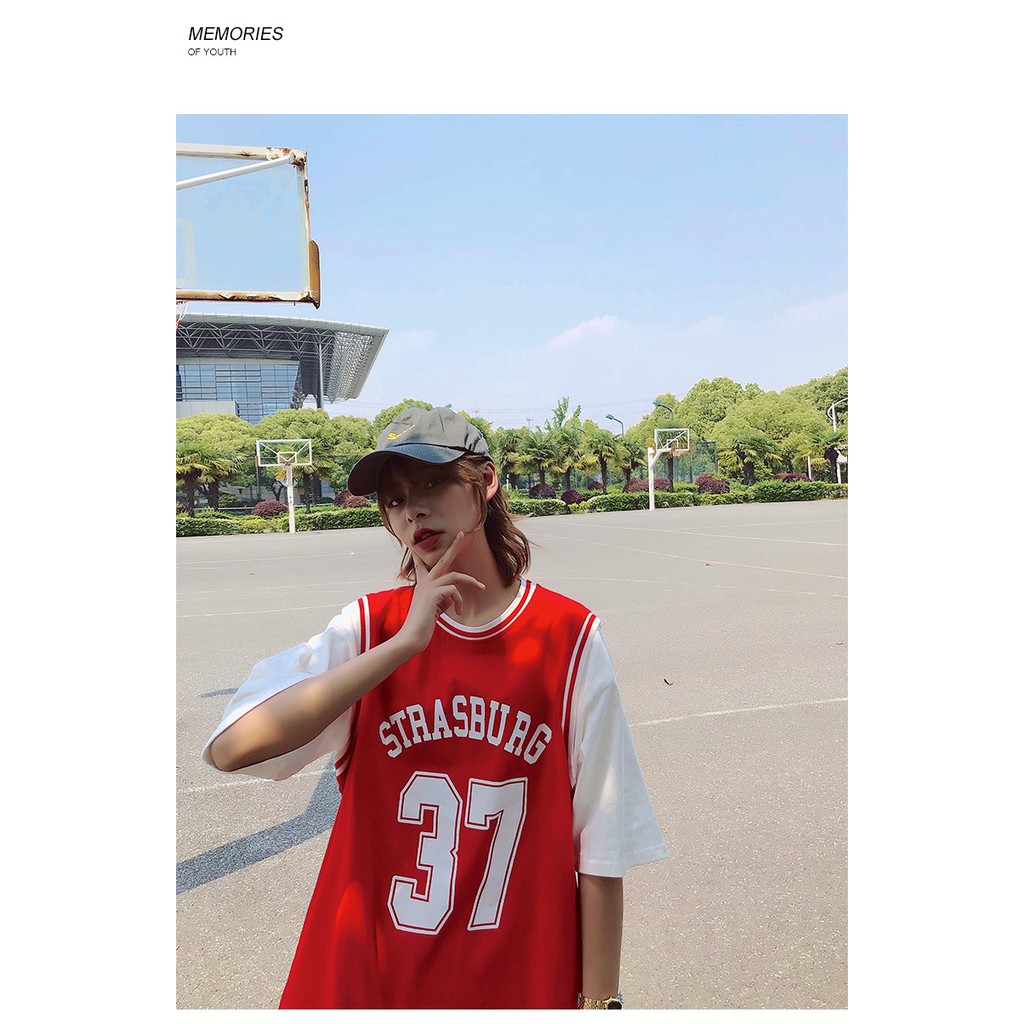 Áo thun nam nữ unisex dáng dấu quần phối tay số 37 trẻ trung cá tính/ Áo thể thao form rộng tay lỡ thời trang hàn quốc | BigBuy360 - bigbuy360.vn