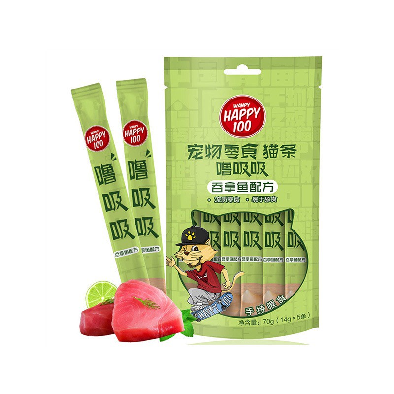 [HÀ NỘI] Súp thưởng Wanpy Happy100 gói 5 thanh 14 gr Mix Vị Tổng Hợp