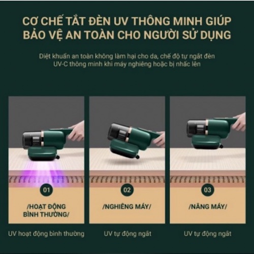 Máy Hút Bụi Siêu Mịn SUPOR VCM16A Đa Chức Năng Có Đèn Tia UV Sát Khuẩn Diệt Bọ