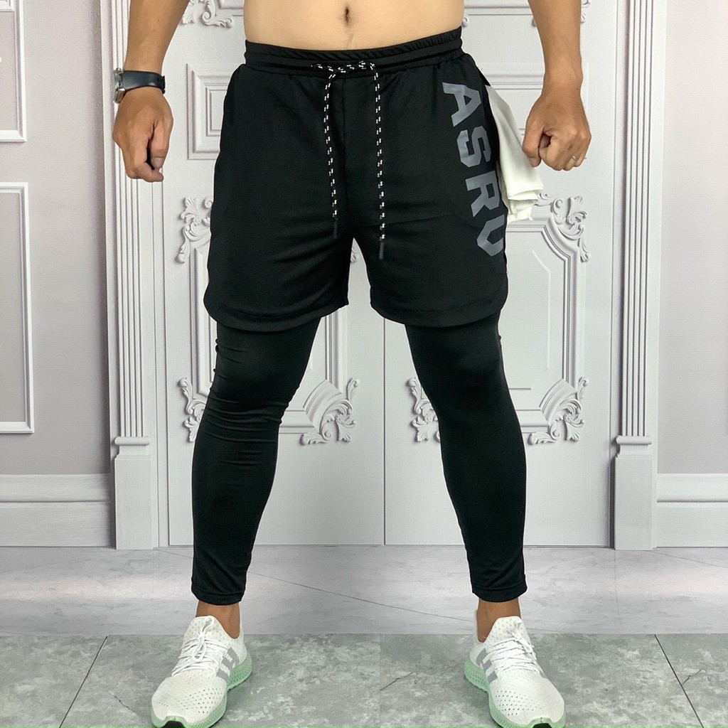 Quần tập gym nam 2 lớp dài STTK04 quần thể thao nam chạy bộ cao cấp vải mát | BigBuy360 - bigbuy360.vn