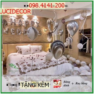 Set Bóng Happy Wedding Trang Trí Phòng Cưới