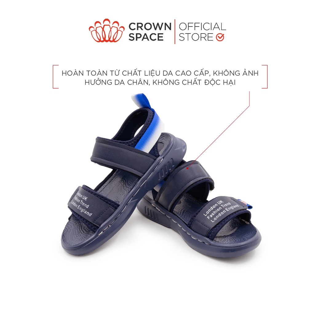Giày Sandal cho bé trai Crown Space CRUK651 Size 32-37, Dép Quai Hậu Cho Bé Thiết Kế Chuẩn Y Khoa