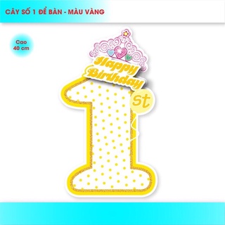 Cây số 1 tuổi trang trí sinh nhật,phụ kiện bóng sinh nhật