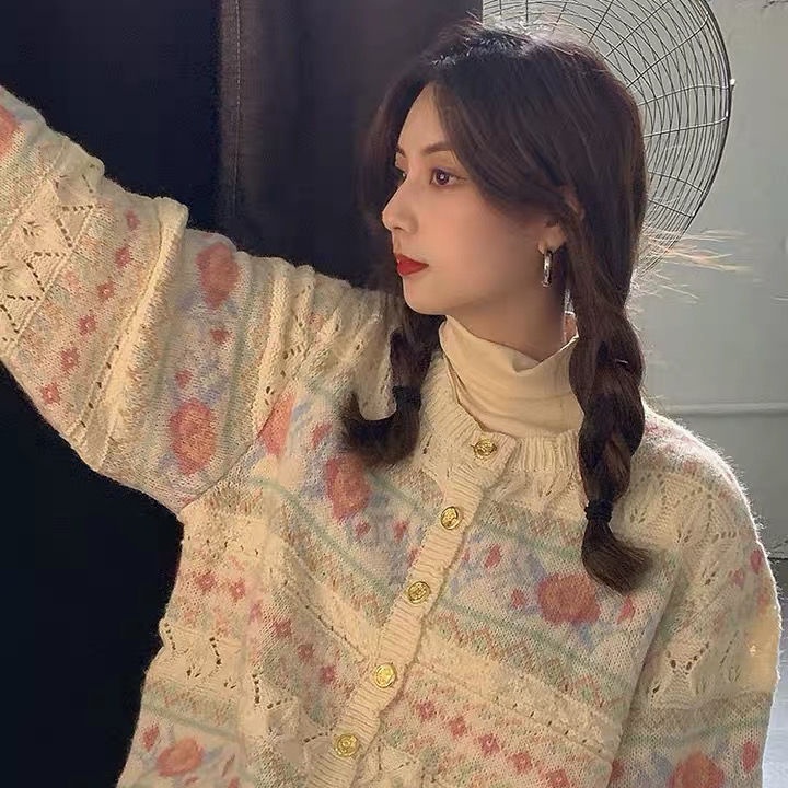 Áo Khoác Len Cardigan Dáng Rộng Thiết Kế Mới Thời Trang Mùa Xuân Theo Phong Cách Nhật Bản Dành Cho Nữ 2021