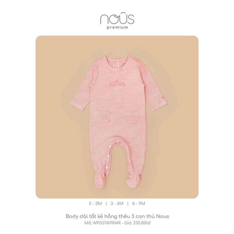 NOUS PREMIUM Set áo và quần liền tất / body liền tất thương hiệu Nous cho bé