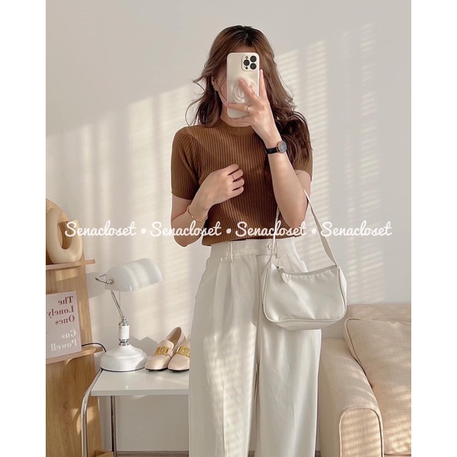 Áo len đũa basic cổ tròn quảng châu hot hit (Ảnh thật/Video)