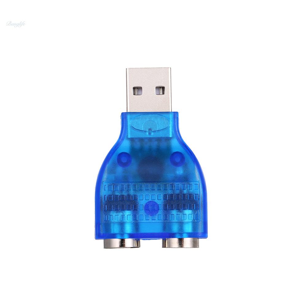 Ready in stock USB to Dual PS/2 Adapter USB A Male to PS2 Female Converter Splitter for Mouse Keyboard