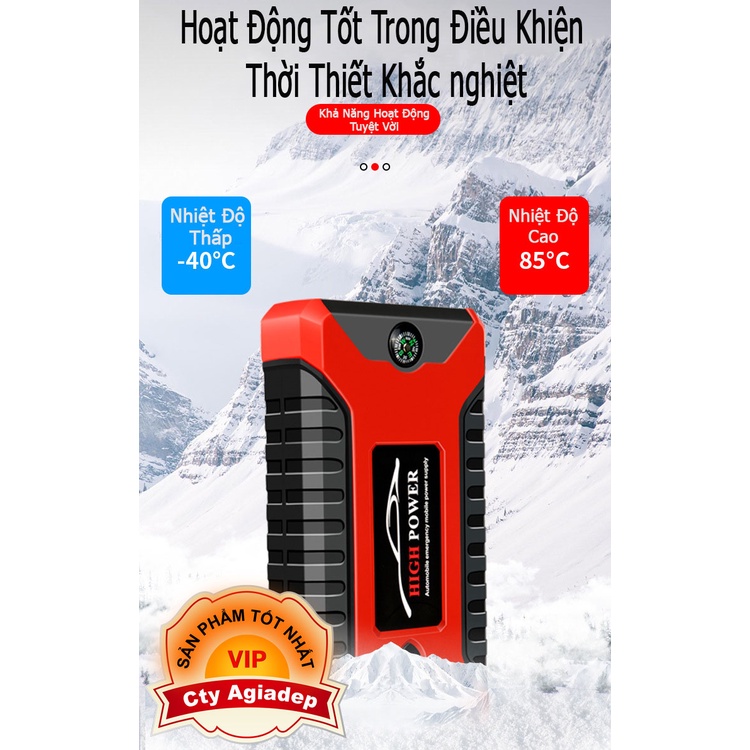Bộ đề nổ máy oto xe hơi AGD cứu hộ oto thay dây câu kích bình acqui