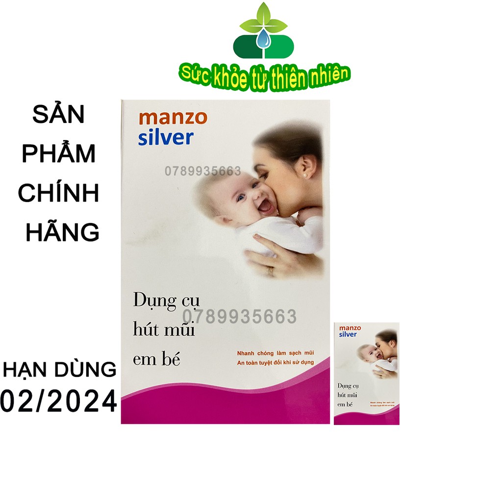 Dụng Cụ Hút Mũi Cho Bé Manzo Silver,Làm Sạch Mũi ,An Toàn Khi Sử Dụng