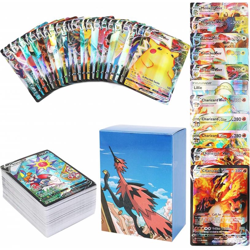 Set 100-200 Thẻ Bài Pokemon Đồ Chơi Giải Trí Cho Bé