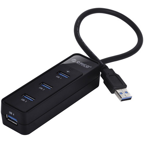 Bộ chia USB Hub 4 cổng USB 3.0 ORICO W5PH4-U3-BK - Hàng chính hãng