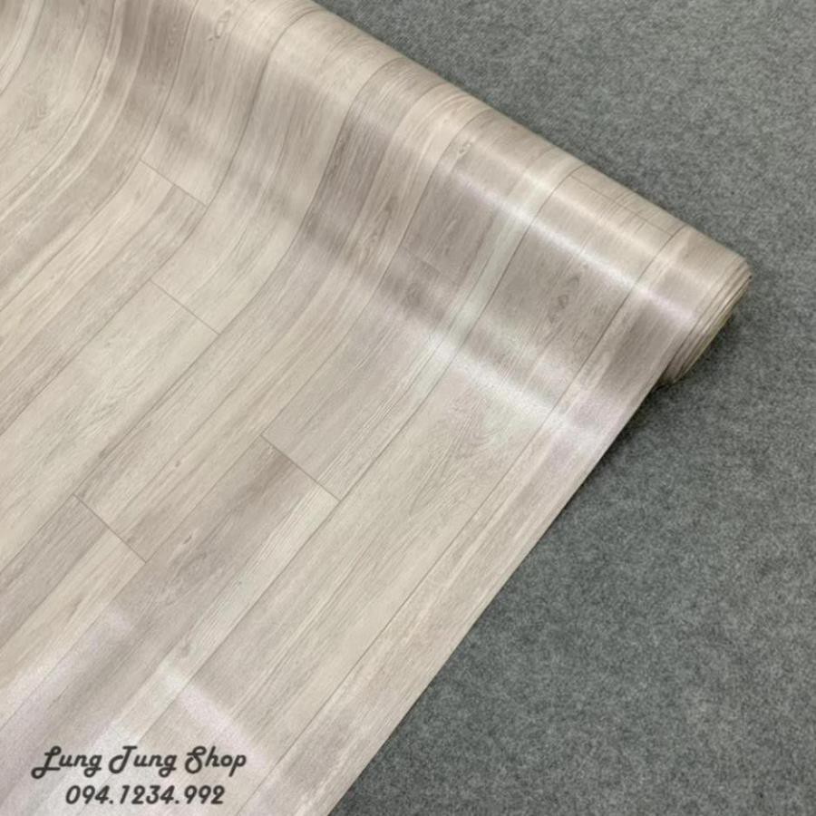 Thảm nhựa Simili lót sàn màu gỗ trắng S11 - bề mặt nhám