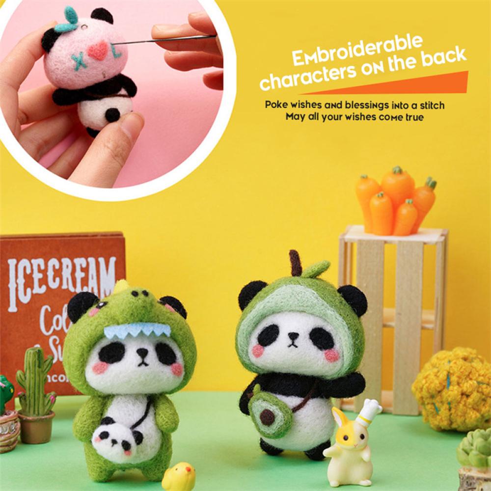 Bộ Dụng Cụ Đan Len Thủ Công Hình Gấu Trúc Dễ Thương Cho Người Mới Bắt Đầu C3H6