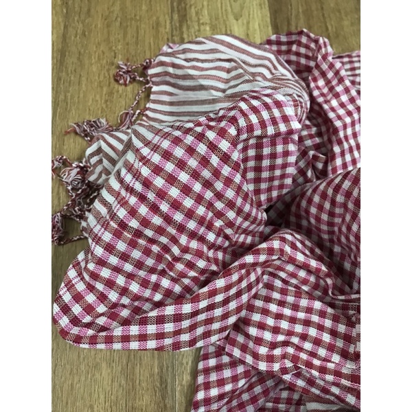 Pass khăn kẻ hồng