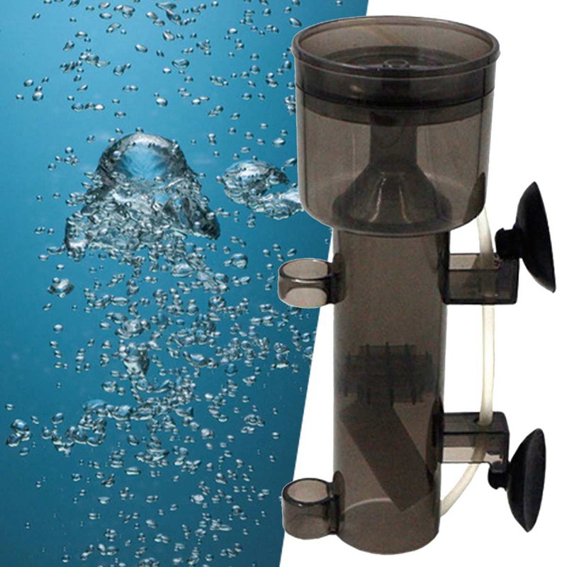 Máy hớt bọt protein skimmer treo bên trong bể san hô cá biển mini 600L/H Mini động cơ ống đá không khí gỗ