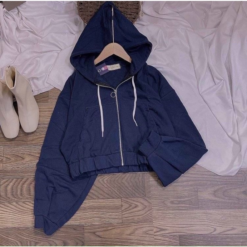 Áo Khoác Nỉ Cánh Dơi, tay phồng Form Croptop - Phong Cách ullzang - Hình Thật | BigBuy360 - bigbuy360.vn