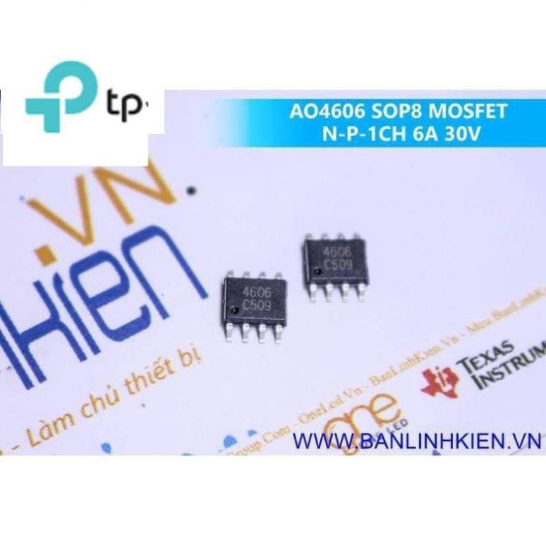 AO4606 SOP8 MOSFET N-P-2CH 6A 30V