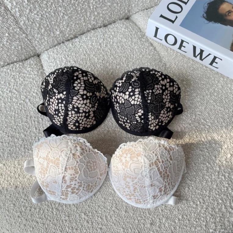 Áo Cúp Ngực Myna Ren Đệm Tim Chống Tụt Không Dây Đẩy Ngực 968