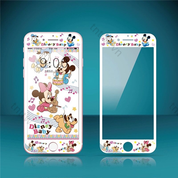Kính cường lực bảo vệ màn hình họa tiết hoạt hình thích hợp cho Iphone 6 6s I7 I8 Plus 7 8 Plus Se2 6 6S 4.7 5.5