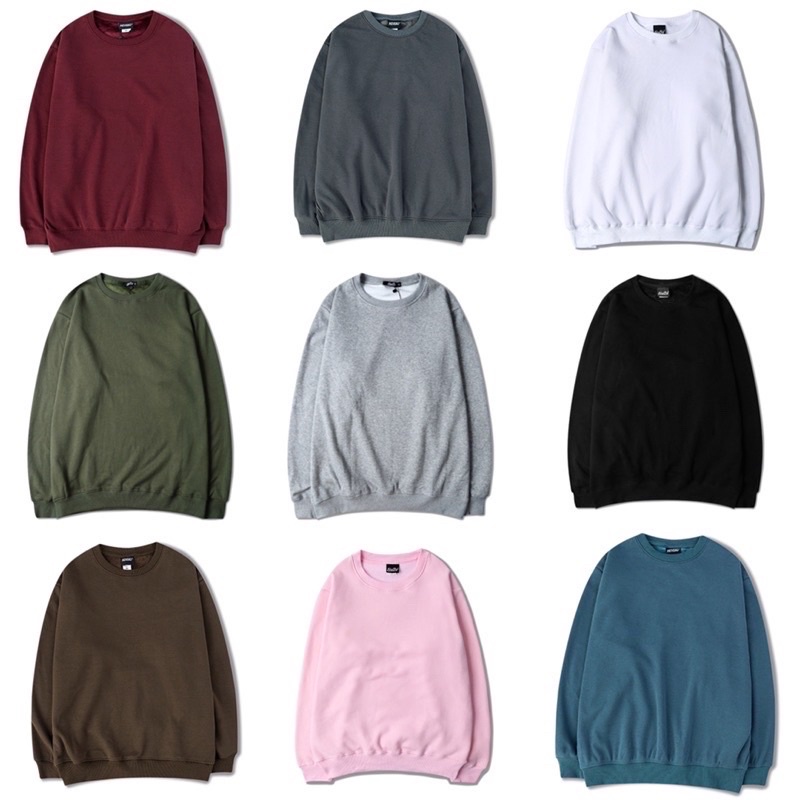 ÁO NỈ TRƠN SWEATER UNISEX NELLY HEYBIG NỈ LÓT LÔNG SIÊU ẤM