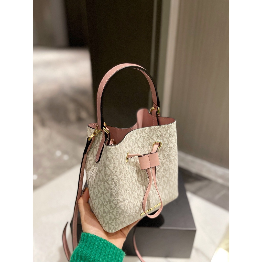 Michael KorsTúi Xách Xô Mới Dây Rút Túi Vai Đơn M.k Classic In Nghiêng Ba Lô Tote Túi Xách Thời Trang Chốn