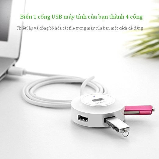 Bộ chia Hub 4 cổng USB 2.0 tiện lợi Ugreen 20277 20270 - Hàng Chính Hãng