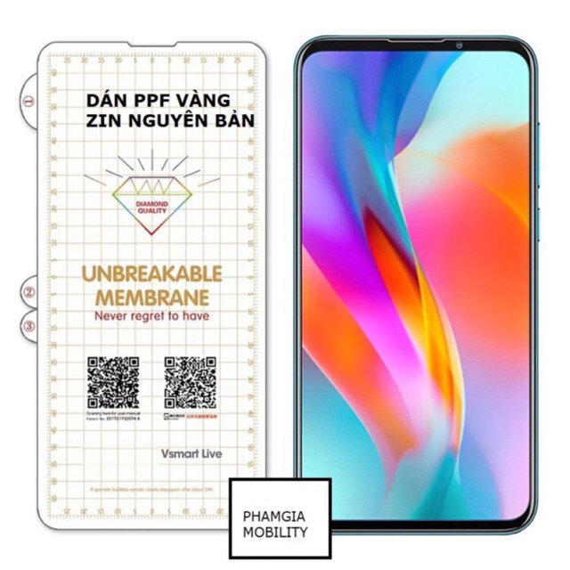 Dán mặt sau full lưng viền PPF Vsmart live, active 1+, active 1, joy 1+