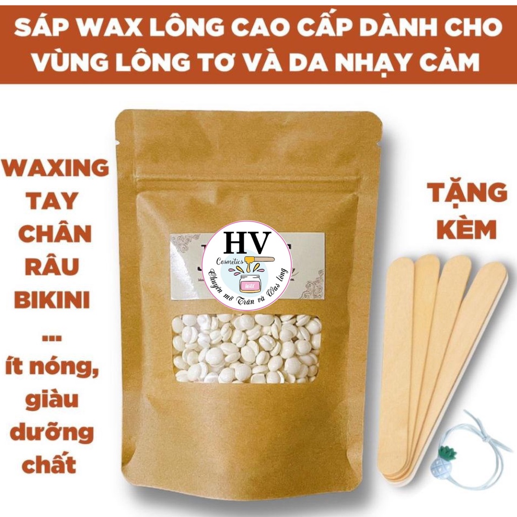 Sáp wax lông, sáp wax nóng hạt đậu dòng premier hard wax beans nhập khẩu cao cấp 100gr