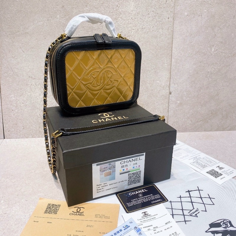 (Oder China) CHẤT DA MỊN - Phom hộp căng đẹp - Dây xích đeo chéo - Lót da toàn bộ , bên trong 2 ngăn Full Box túi vải
