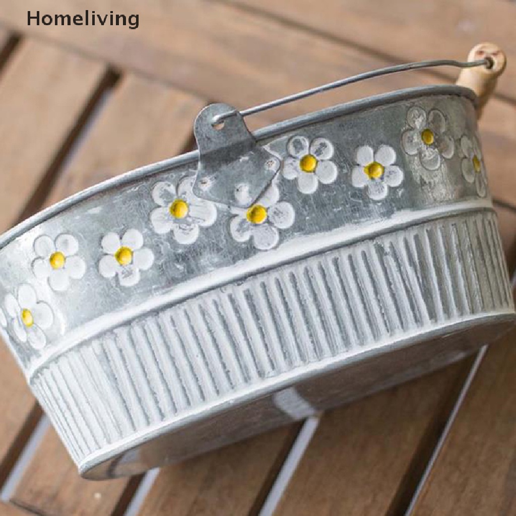 Chậu Hoa Bằng Sắt Để Bàn Phong Cách Vintage