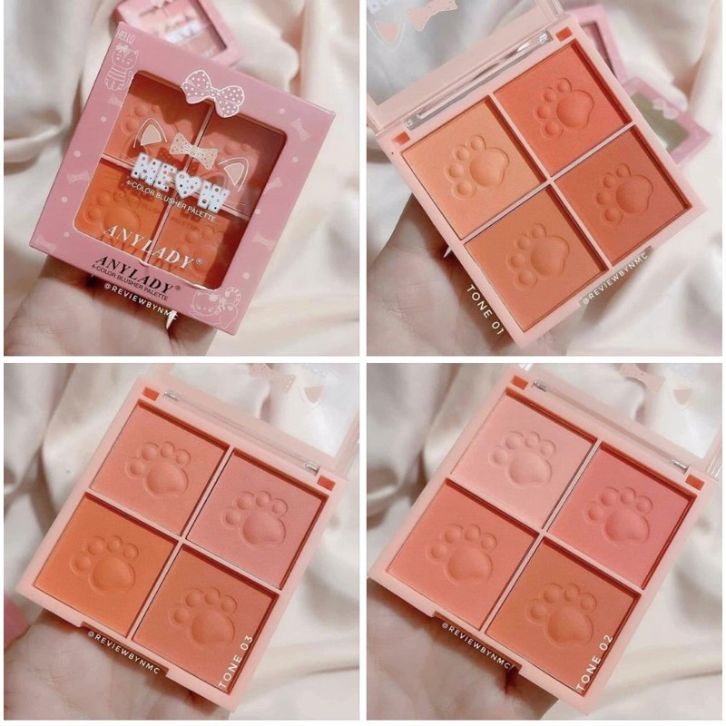 PHẤN MÁ 4 Ô MEOW ANYLADY tone đào BLUSHER | BigBuy360 - bigbuy360.vn