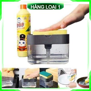 [Nhập Khẩu - Chính hãng] Hộp Để Dầu Và Miếng Rửa Bát, rửa chén 2in1 Thông Minh, Tiết Kiệm Dầu