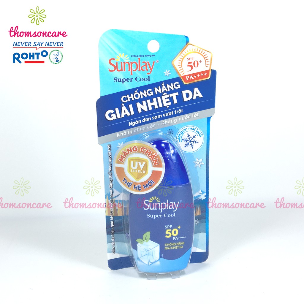 Kem chống nắng giải nhiệt cho da Sunplay Super Cool SPF 50+ Tuýp 30g, thêm bạc hà mát lạnh