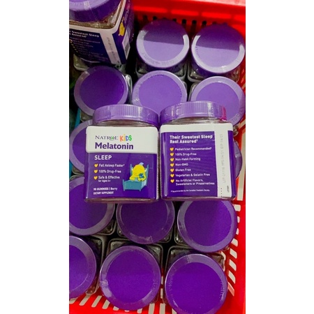 Kẹo dẻo ngủ ngon Natrol Kids Melatonin Gummies 90 viên