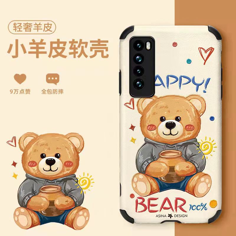 Ốp Điện Thoại Mềm Chống Sốc In Hình Gấu Dễ Thương Cho iphone 11 12 pro max 13 / 6 / 7 / 8plus / X max 14 pro 14 promax